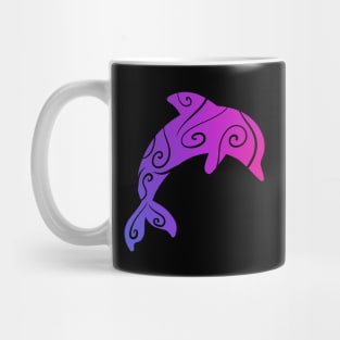 Pink And Purple Dolphin Mug